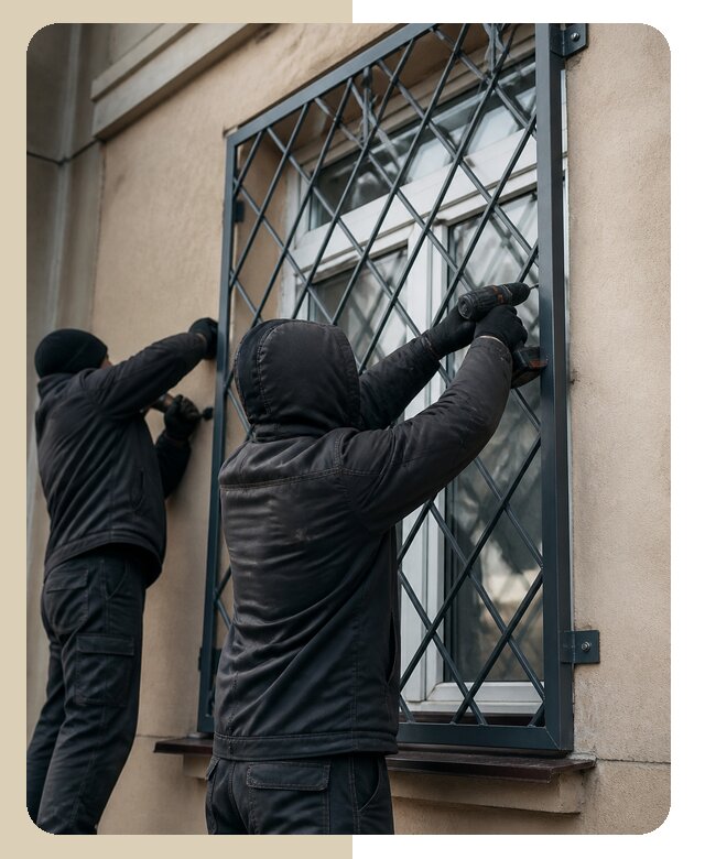 Установка антивандальных решеток на окна в Сафонове